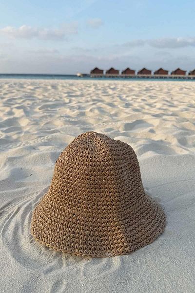 Ka Hijab Πλεκτό καπέλο Camel Straw