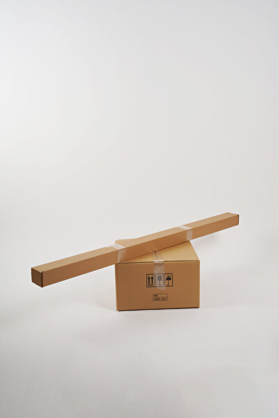 NAVEMU Pier Lambader Kahverengi-kum Beji (38X38X140 CM)