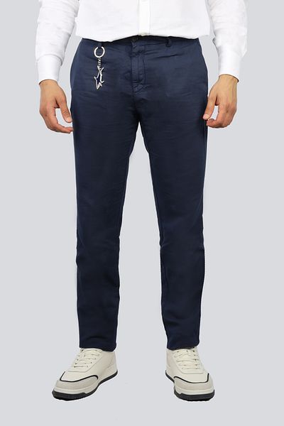 PAUL&SHARK Men's Cotton Regular Leg Pocket Navy Blue Trousers 25414033 -013