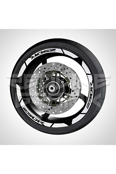 Redline Grafik CBR 250 R FOSFORLU REFLEKTİF JANT ŞERİDİ GÜMÜŞ BEYAZ