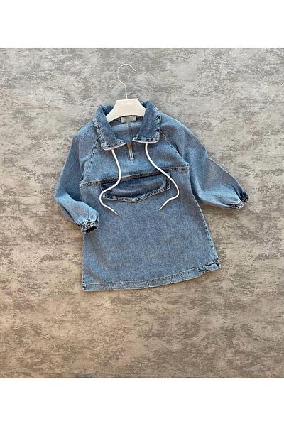 KOKOŞ BEBEK Rochie Demin cu jumătate de fermoar