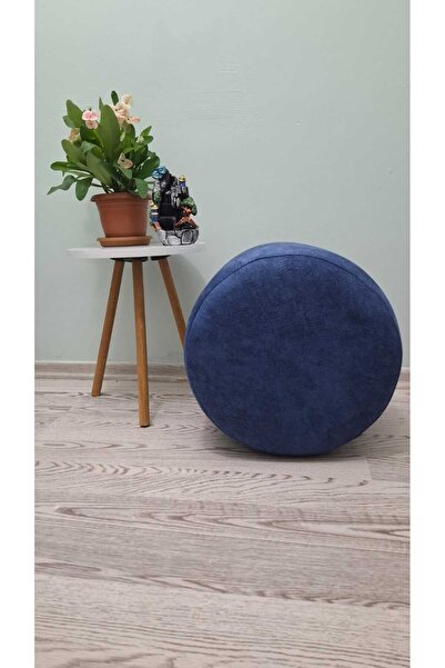 Papuli Ahşap Ayaklı Nubuk Yuvarlak Puf&bench Koltuk/tabure