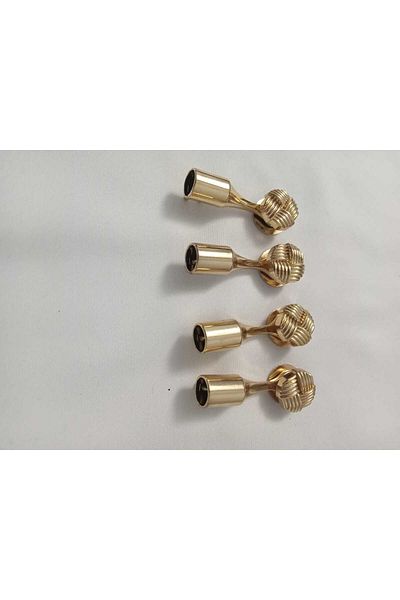 hobi duragı 4 Pieces Gold Metal Knot Model Coat Bag Handle Sleeve