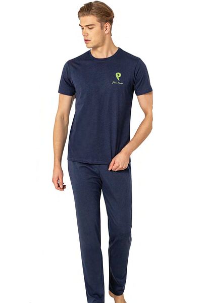 Pierre Cardin Licensed, Men'S, 100% Cotton, Short Sleeve T-Shirt / Pocket, Summer Pajama Set