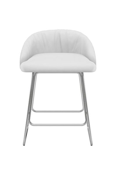 Sauder Boyle Faux Leather and Metal Counter Stool