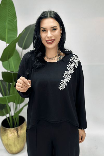 GÖKSEL Embroidered Plus Size Bluz
