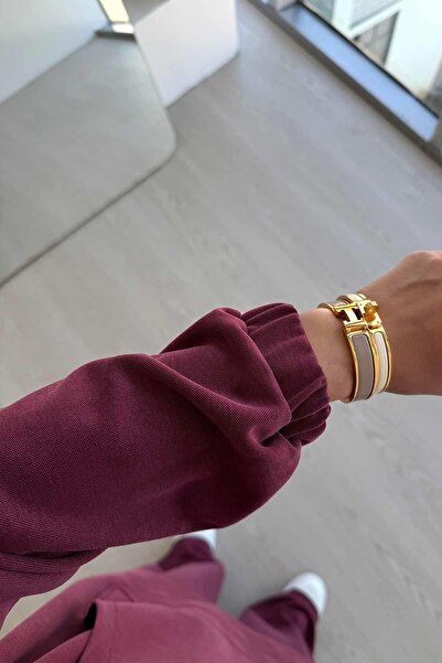 Ka Hijab Semi-Snap Kangaroo Pocket Game Υφασμάτινο Σετ Διπλό - Claret Red