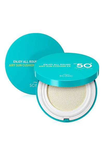 SCINIC Enjoy Airy Sun Cushion EX SPF50+ PA++++ | Cooling UV & Tone-up | Korean Skincare
