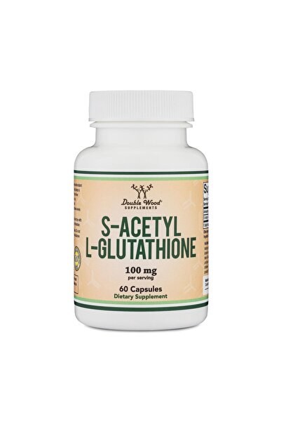Double Wood Supplements S-Acetyl L-Glutathione Capsules - 100mg, 60ct (Antioxidant, Non-GMO, Gluten-Free) by Double Wood