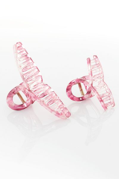 Miorre Set of 2 Patterned Shiny Non-Slip Hair Clips
