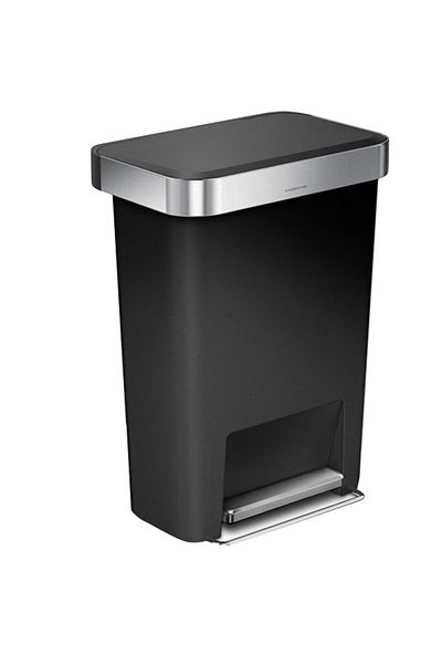 Simplehuman Rectangular Pedal Bin with Liner Pocket 45 Liter