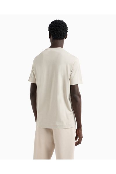 Emporio Armani Ανδρικό μπλουζάκι με κοντό μανίκι μπεζ 100% βαμβακερό κοντό μανίκι EM000780 AF12926-U1098