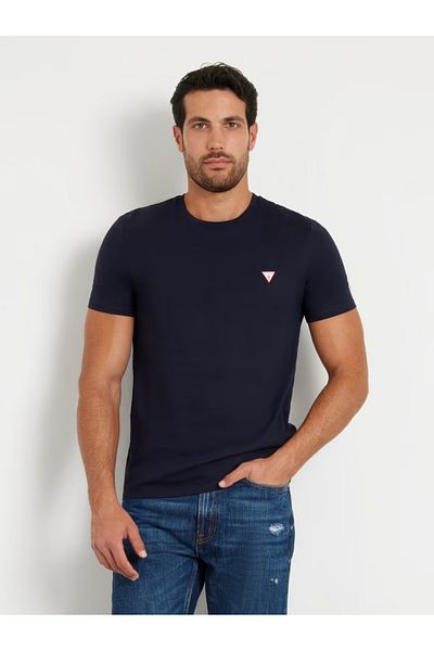 Guess Jeans Ανδρικό σκούρο μπλε slim fit t-shirt G7V2 Small Triangle Logo τζιν Guess