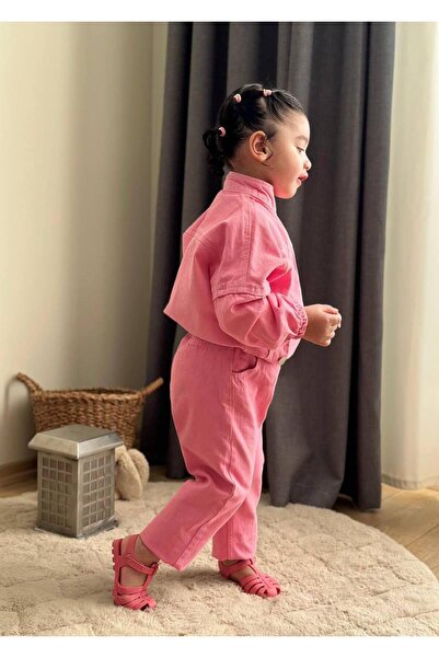 KOKOŞ BEBEK Love Denim Jacket 3-Piece Girl Set |   Between 3/6 Years