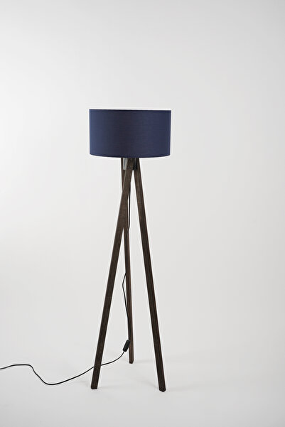 NAVEMU Pier Lambader ( Kahverengi / Huş Ağaç Ayaklar / Navy (mavi) Kumaş) Dr1060100