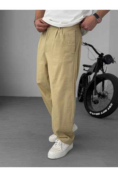 BYBASICMAN Beige Basic Boyfriend Pants Ke-1008/1005/1009
