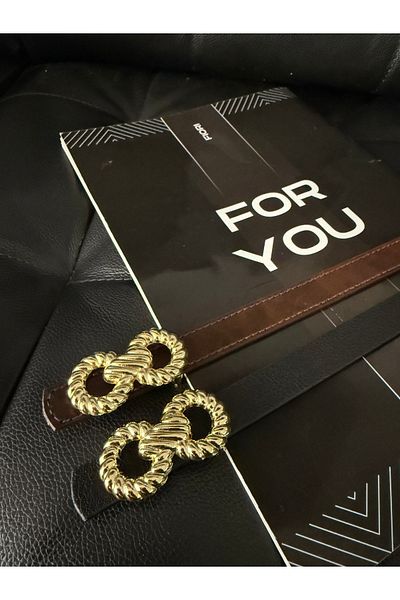 Fiori حزام نسائي رفيع بإبزيم ذهبي من Auger، حزام معطف، حزام قميص، حزام فستان
