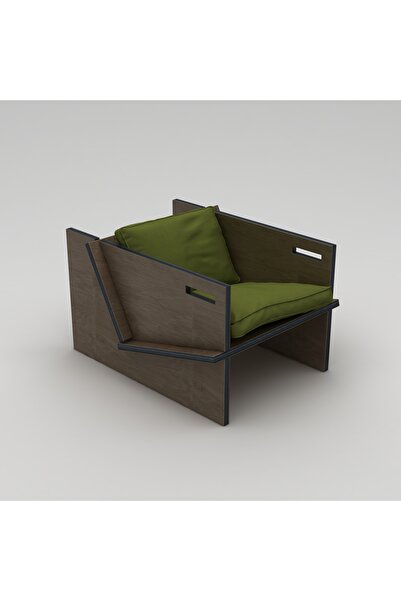 KUT TASARIM Ahşap Berjer, Indoor, Outdoor Chair, Tekli Koltuk, Tv Koltuğu, Bahçe Koltuğu Kontrplak