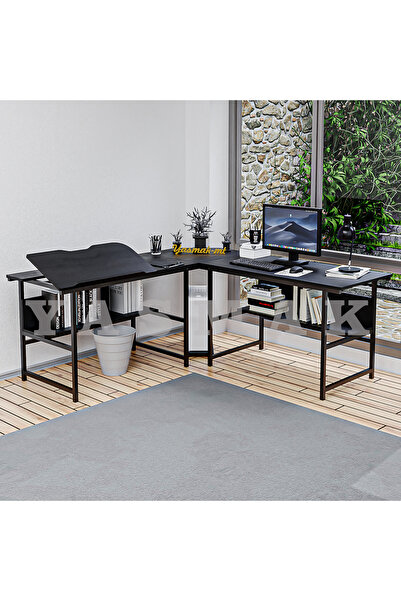 METMOBSAN L Tipi bilgisayar ve çalışma masası açılır ayarlanabilir (180x180 y...