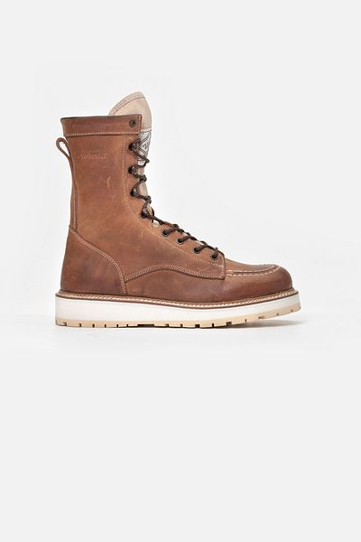 Vaneda 1185 LIFESTYLE LONG CRAZY MEN'S BOOTS RED Tan