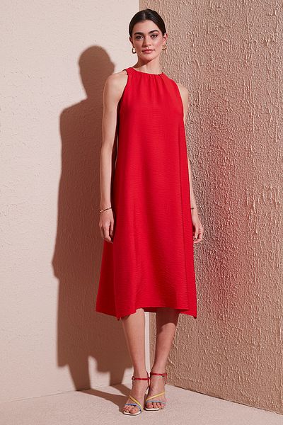 Lela Φόρεμα με κανονική εφαρμογή Halter Neck Midi Length ΦΟΡΕΜΑ 67810049