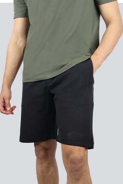 PAUL&SHARK Men's Regular Fit Cotton Elastic Waist Black Shorts 25411851 -011