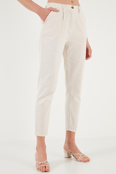 Lela Pamuklu Slim Fit Normal Bel Düz Paça Pantolon PANTOLON 668Y5121