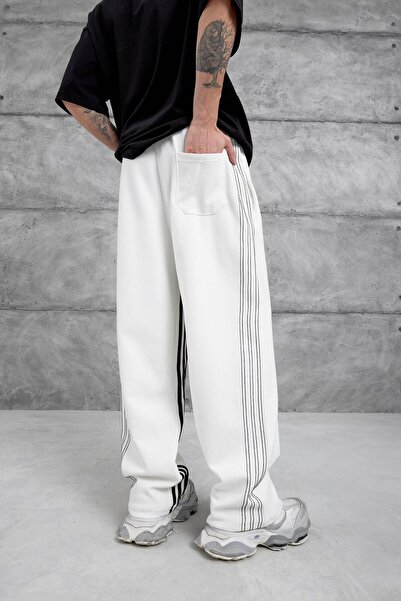 NOMARC White Stitching Detailed Baggy Sweatpants
