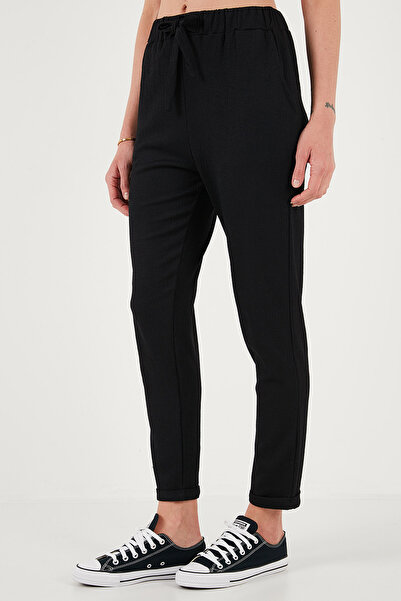 Lela Belden Bağlamalı Cepli Kısa Paça Dar Kesim Pantolon PANTOLON 5869017