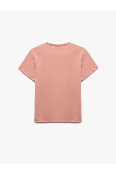 Koton Crew Neck Short Sleeve Cotton Printed T-Shirt