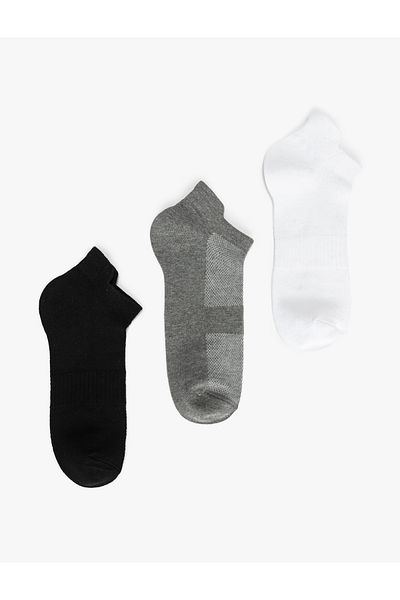 Koton Cotton Basic 3-Piece Booties Socks Set