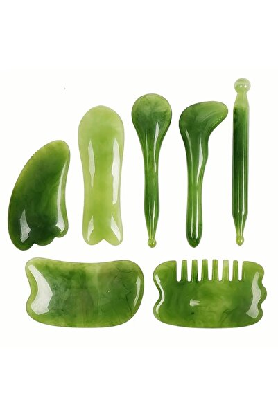 PİRAMİGO Guasha 7 Li Set Tüm Vücut Güzellik Gua Sha Masaj Sağlık Seti