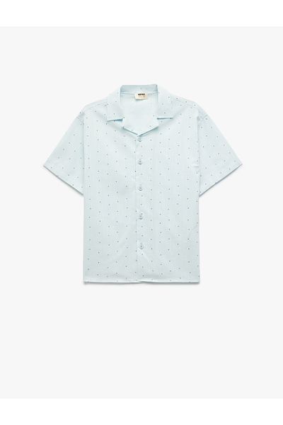 Koton Cotton Patterned Short Sleeve Shirt