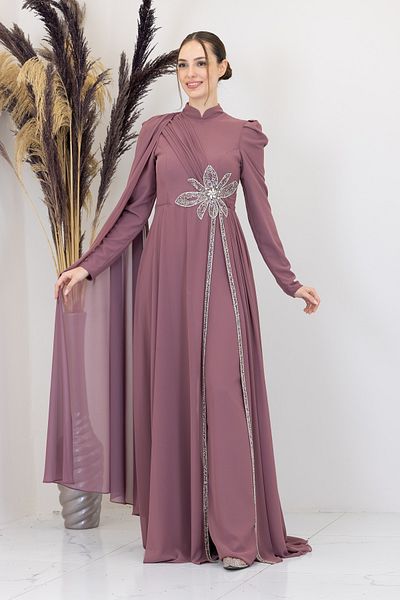 Surikka Floral Jumpsuit with Cape Shoulders