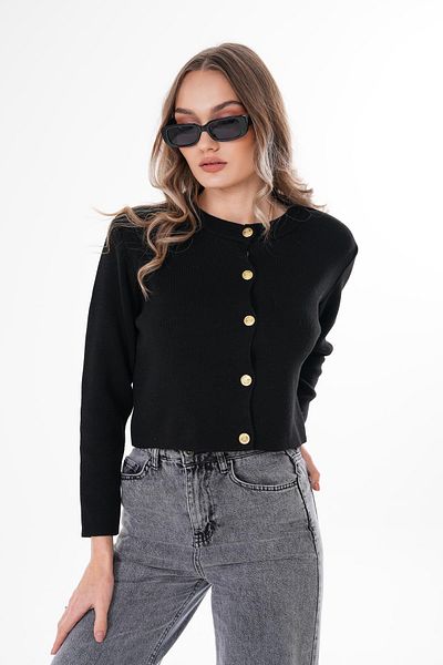 ŞİMAL Women's Baby Collar Button Closure Knitwear Knitted Cardigan 250388   -