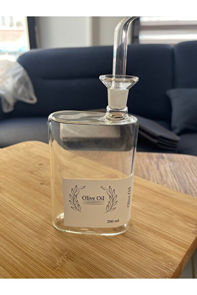 MİMOZA PARK 2 Adet Borasilikat  Cam Yağlık Sirkelik Yağdanlık  200 ml