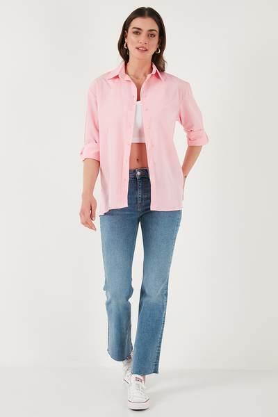 Lela Cotton Regular Fit Buttoned Slit Detailed Shirt Shirt 6772920