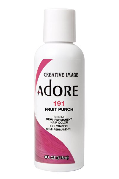 Adore صبغة شعر وردية نباتية خالية من القسوة - 4 أونصة سائلة - Fruit Punch