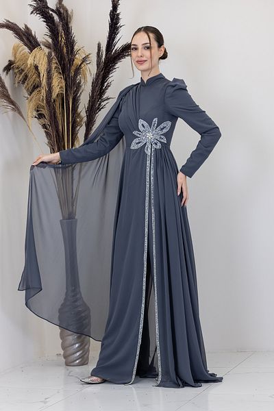 Surikka Floral Jumpsuit with Cape Shoulders