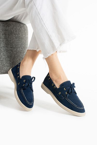 Bayramoğlu Pantofi M.S Comfortable Fit cu șireturi pentru femei din piele intoarsa