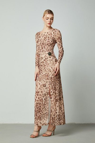 femi9 Printed mesh dress