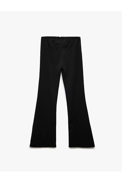 Koton Slim Fit Flared Trousers with Slit Detail