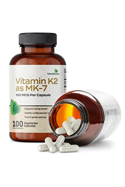 Futurebiotics Vitamin K2 as MK-7 100 mcg, Supports Strong Bones - Non-GMO, 100 Vegetarian Capsules