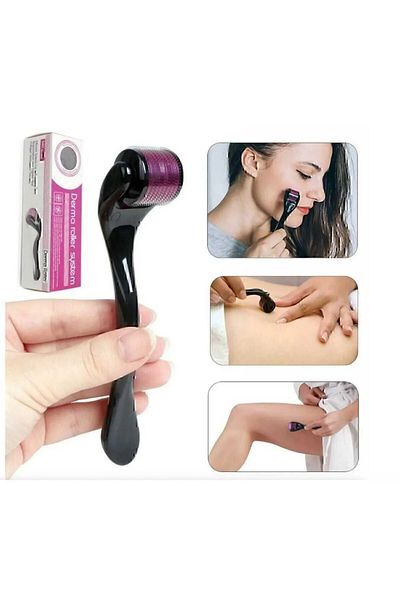 teknotrust Titanyum Uçlu 540 Iğneli Derma Roller 1 mm Iğne Cilt Yüz Vücut Yenileme Masaj Aleti