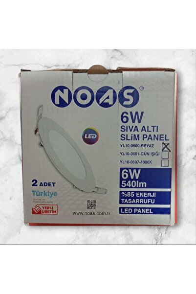 Noas BEYAZ RENK 6 W 6500 K SLİM  SPOT LAMBA