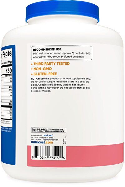 Nutricost Whey Protein Concentrate (Strawberry Milkshake) 5LBS - Gluten Free & GMO Free