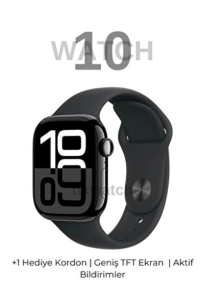 TİKWATCH Watch 10 Series Ios ve Android Uyumlu Akıllı Saat Türkçe Menü Ekstra...