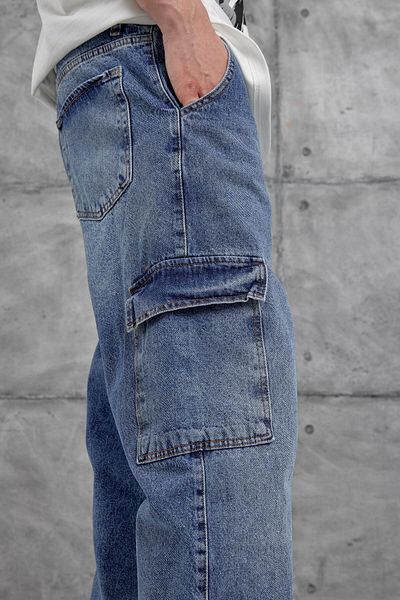 NOMARC Navy Blue Kp Cargo Baggy Jean