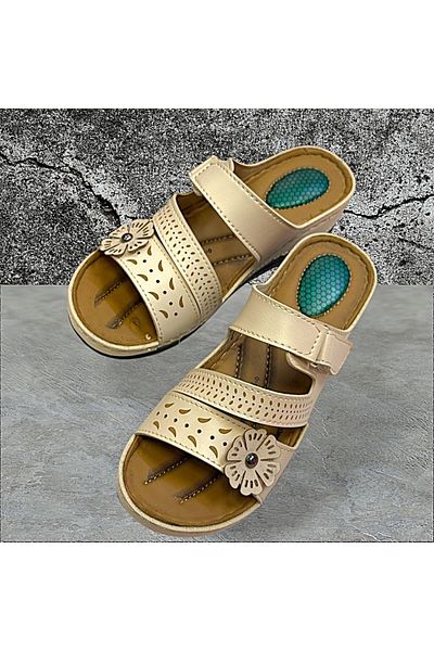 KAFKASLAR AYAKKABI Kafkaslar Orthopedic Flower Patterned Slippers
