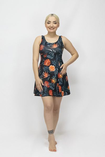 My-o Women's Dress - Patterned Swimsuit with Shorts 38-52 Sizes